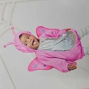 Baby Pink Butterfly Costume with Hood